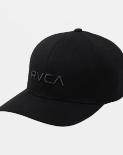 RVCA FLEX FIT HAT Black