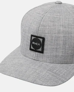 RVCA FLEXFIT HAT Heather Grey Hot