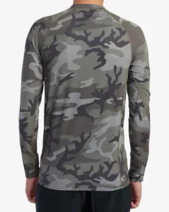RVCA LONG SLEEVE RASHGUARD Camo Sale