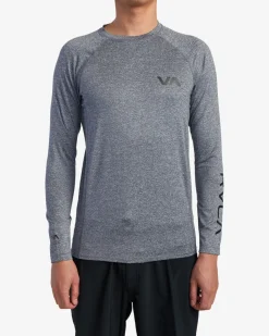 RVCA LONG SLEEVE RASHGUARD Grey Heather Online