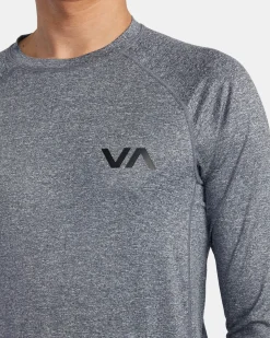 RVCA LONG SLEEVE RASHGUARD Grey Heather Online