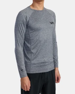 RVCA LONG SLEEVE RASHGUARD Grey Heather Online
