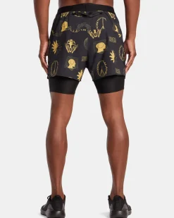 RVCA RUNNER 2-IN-1 SHORTS Wanderers Charcoal