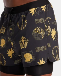 RVCA RUNNER 2-IN-1 SHORTS Wanderers Charcoal