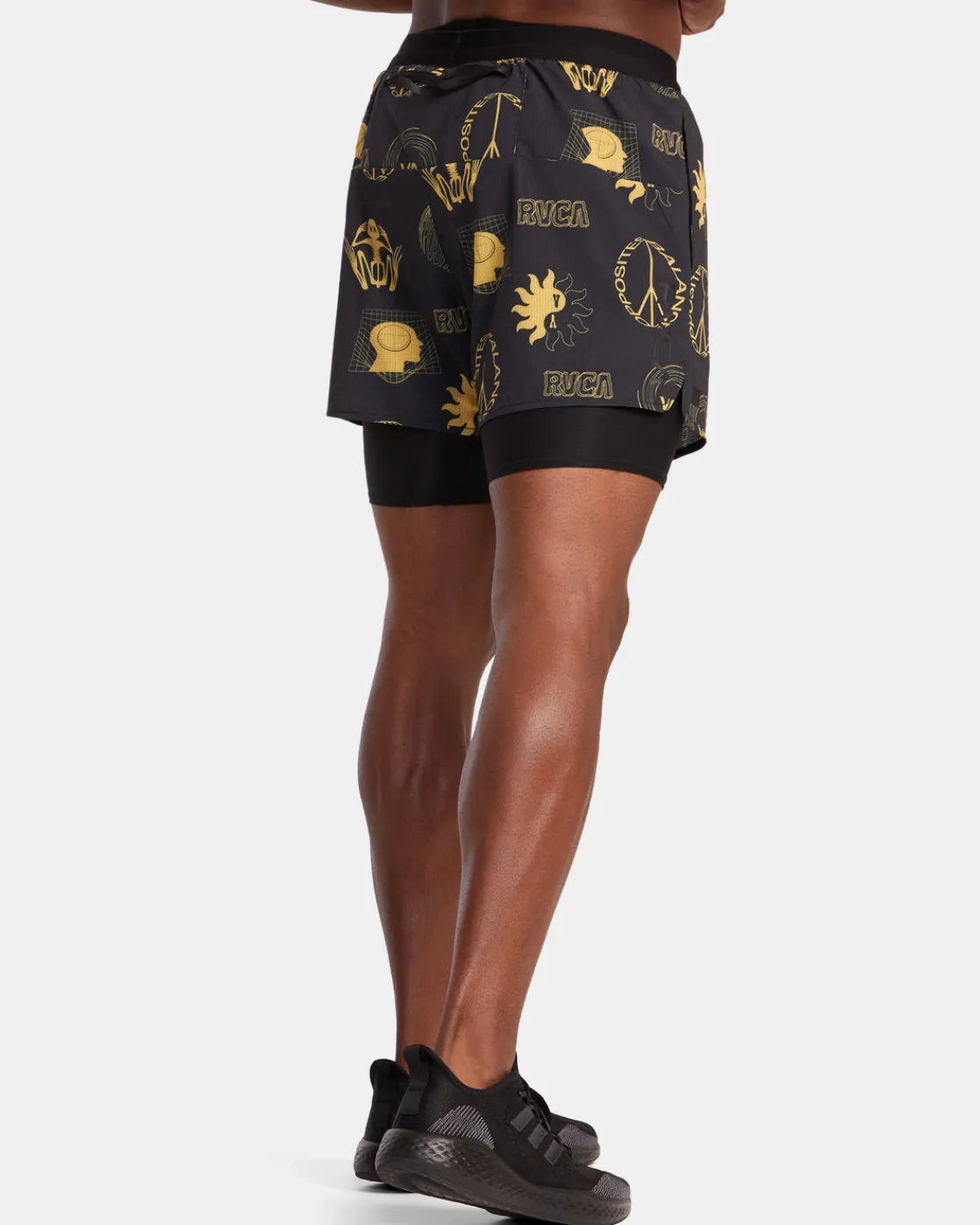 RVCA RUNNER 2-IN-1 SHORTS Wanderers Charcoal