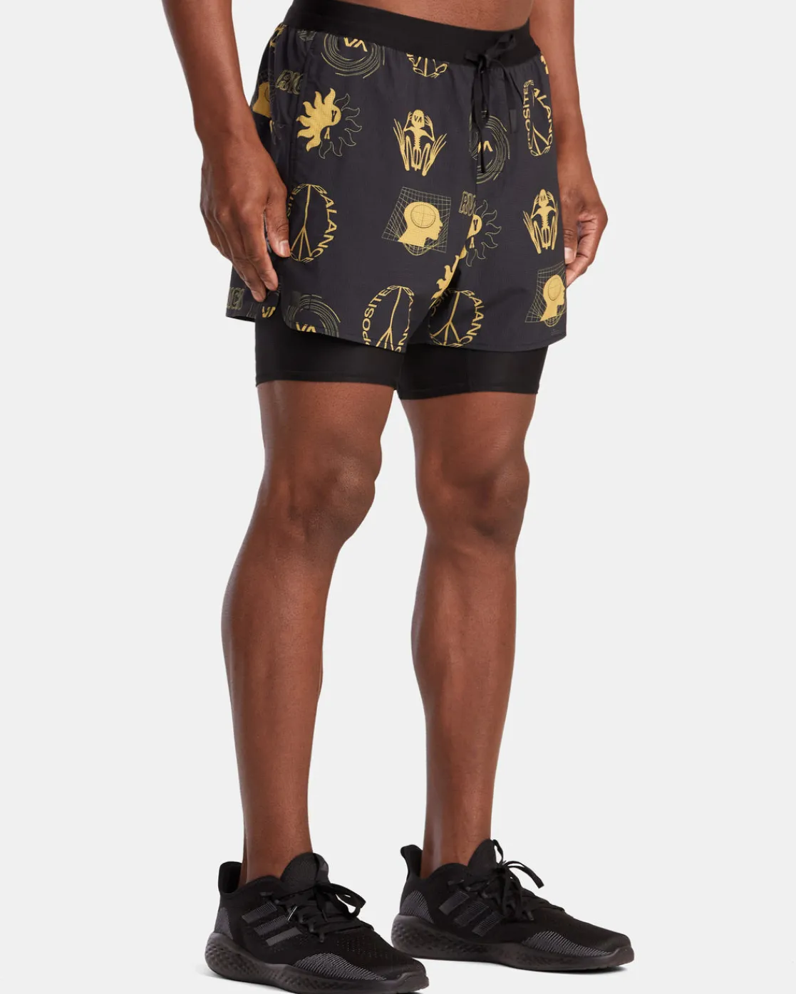 RVCA RUNNER 2-IN-1 SHORTS Wanderers Charcoal