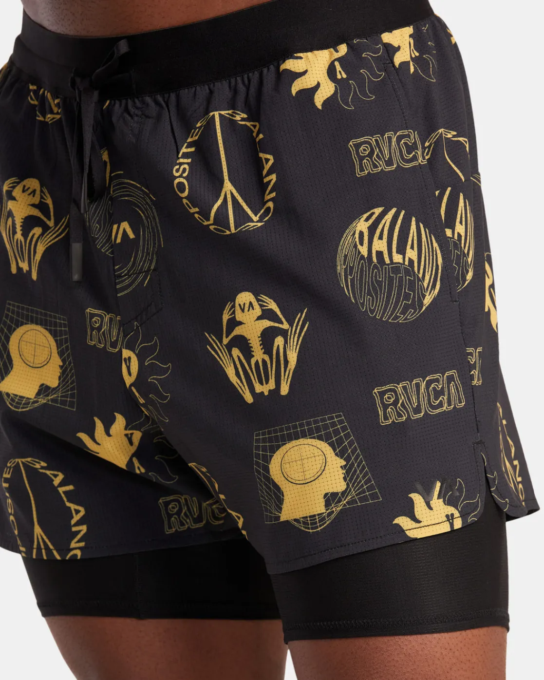 RVCA RUNNER 2-IN-1 SHORTS Wanderers Charcoal