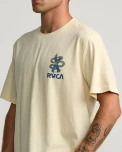 RVCA SERPENT SHORT SLEEVE TEE Silver Bleach New