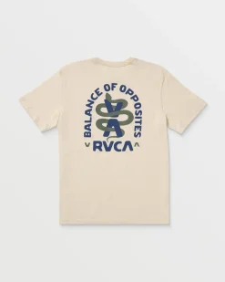 RVCA SERPENT SHORT SLEEVE TEE Silver Bleach New