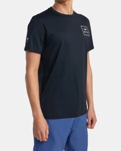 RVCA SHORT SLEEVE RASHGUARD Black 2 Sale
