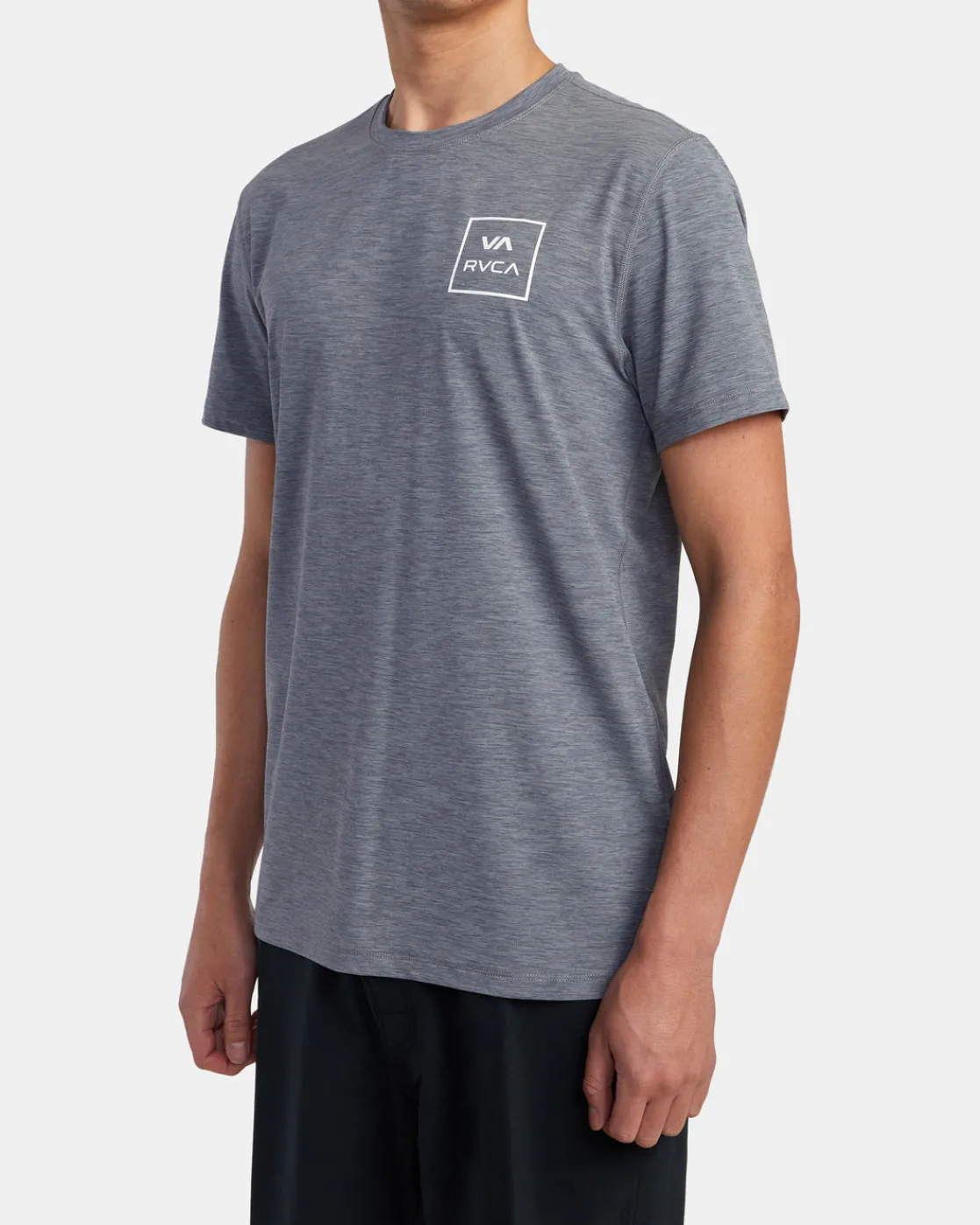 RVCA SHORT SLEEVE RASHGUARD Athletic Heather Outlet