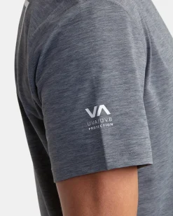 RVCA SHORT SLEEVE RASHGUARD Athletic Heather Outlet
