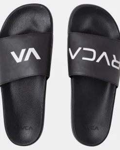 RVCA SPORT SLIDES Black/White Outlet