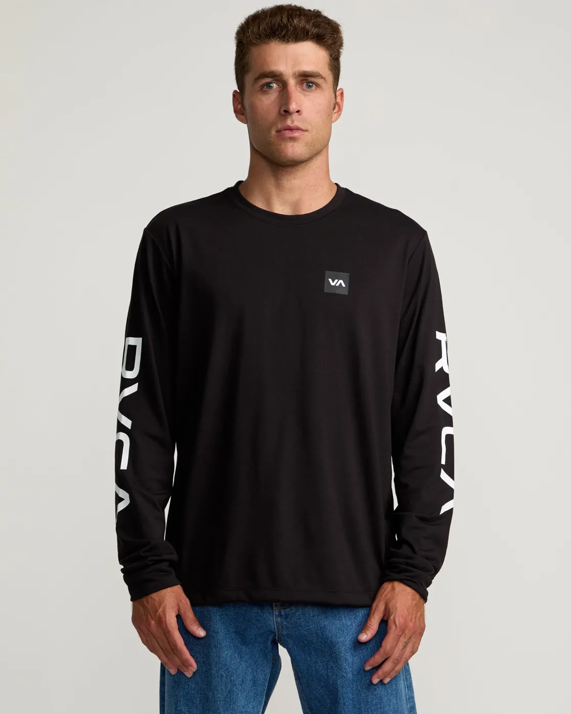 RVCA 2X LONG SLEEVE TEE Black Hot