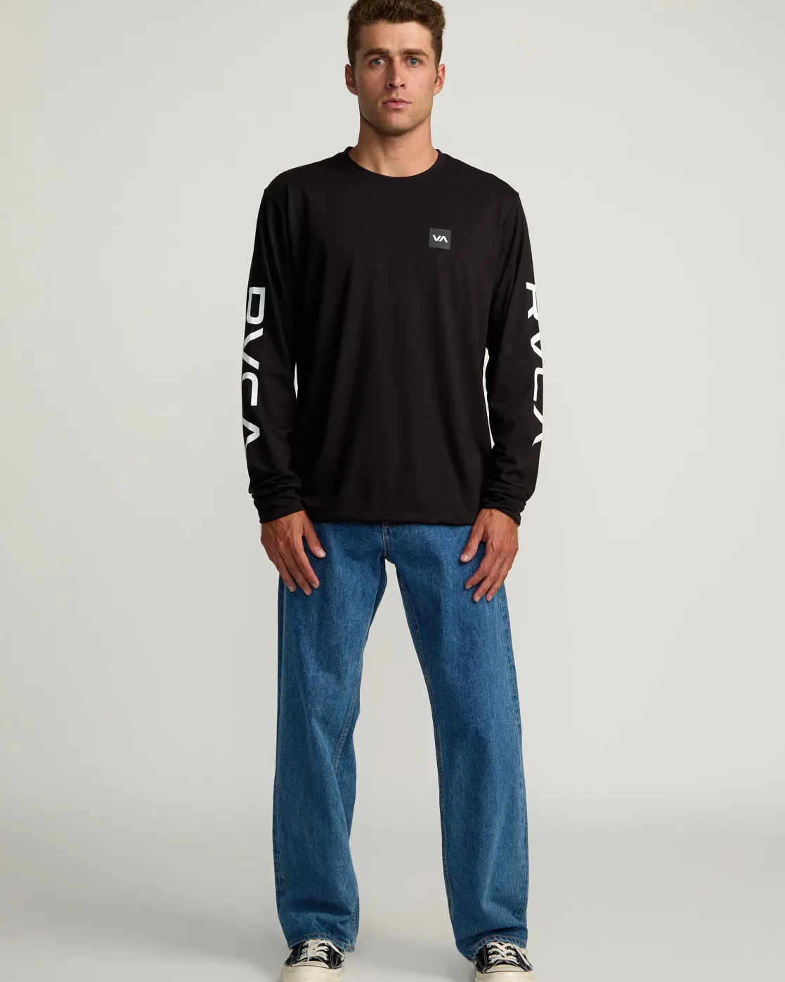 RVCA 2X LONG SLEEVE TEE Black Hot
