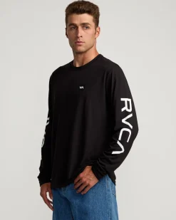 RVCA 2X LONG SLEEVE TEE Black Hot