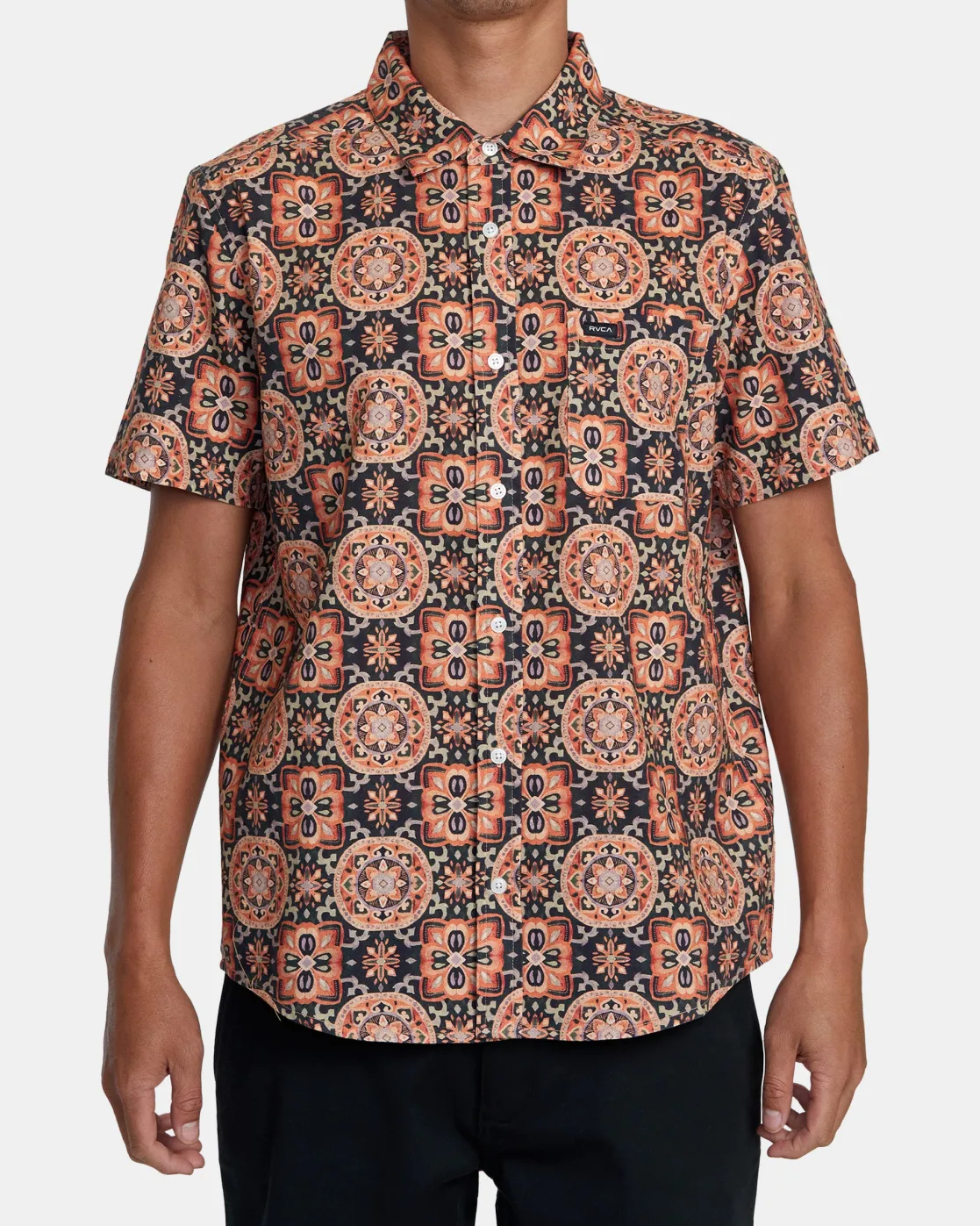 RVCA RVGAZI SHORT SLEEVE SHIRT Sunset Sale