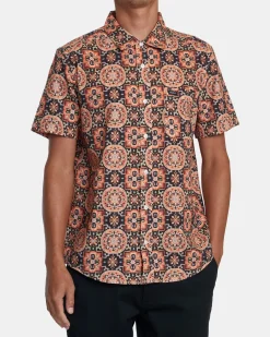 RVCA RVGAZI SHORT SLEEVE SHIRT Sunset Sale