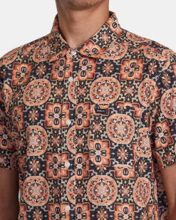 RVCA RVGAZI SHORT SLEEVE SHIRT Sunset Sale