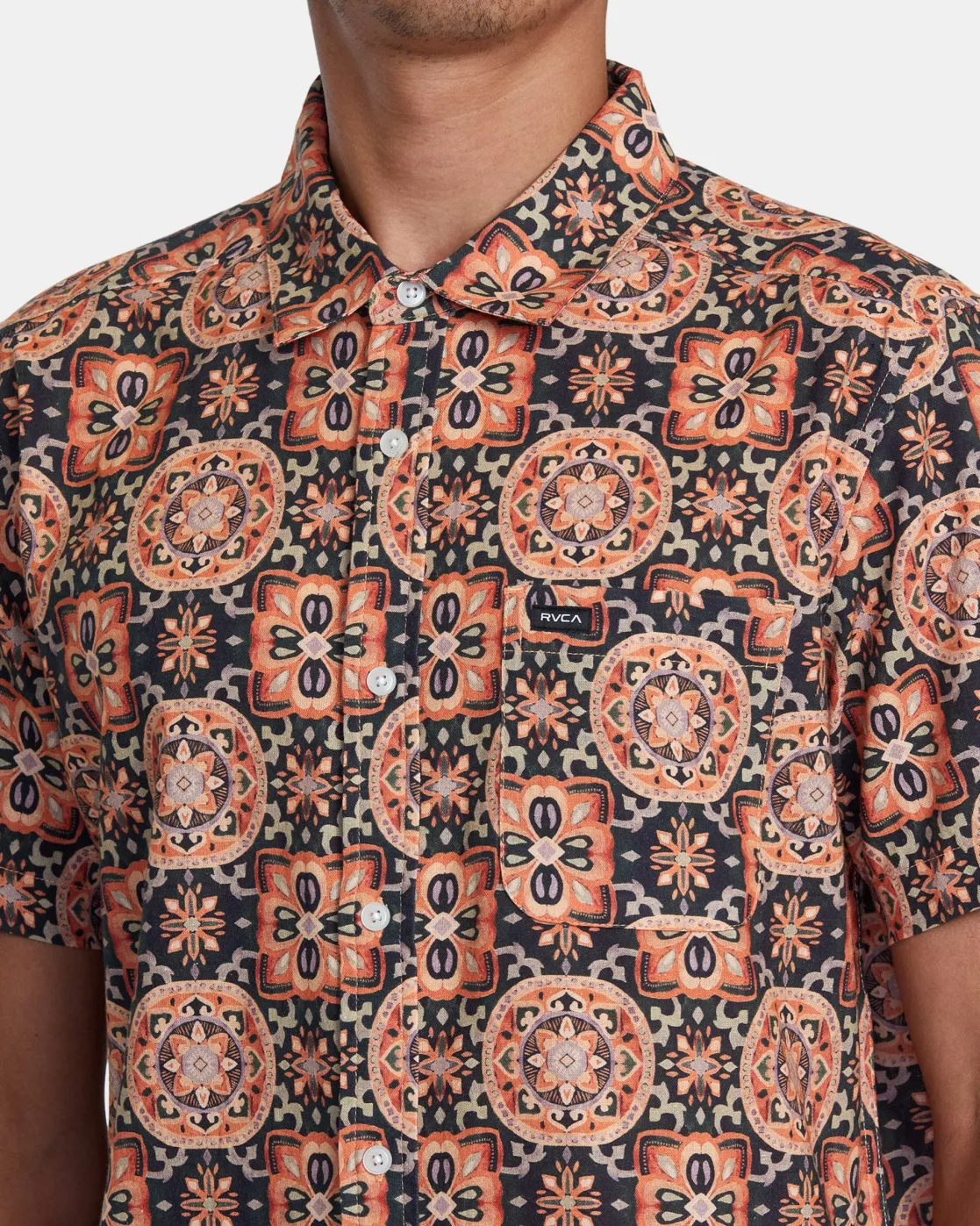 RVCA RVGAZI SHORT SLEEVE SHIRT Sunset Sale
