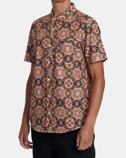 RVCA RVGAZI SHORT SLEEVE SHIRT Sunset Sale