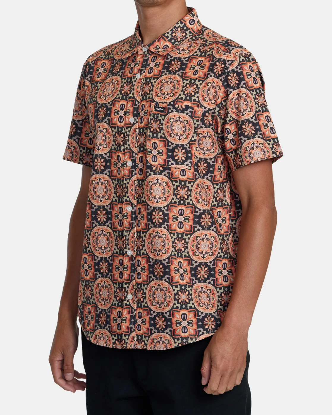 RVCA RVGAZI SHORT SLEEVE SHIRT Sunset Sale