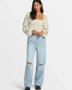 RVCA SAINT TOP LONG SLEEVE SHIRT Cloud Clearance