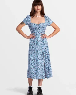 RVCA SECRETS MIDI DRESS Black Floral Online