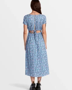 RVCA SECRETS MIDI DRESS Black Floral Online