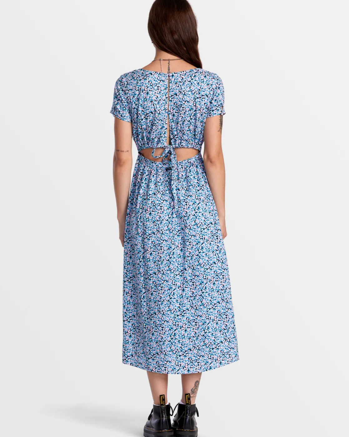 RVCA SECRETS MIDI DRESS Black Floral Online