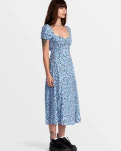 RVCA SECRETS MIDI DRESS Black Floral Online