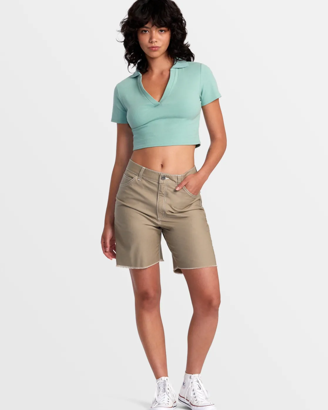 RVCA SELECTS CHASE POLO KNIT Green Haze Online