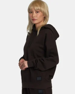 RVCA SELECTS HOODED BASE LAYER TOP Chocolate Torte Discount
