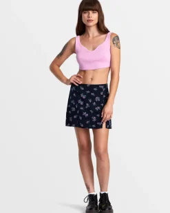 RVCA SELECTS ROUNDABOUT SWEATER TANK V-NECK SWEATER Pastel Lavender New