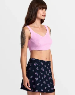 RVCA SELECTS ROUNDABOUT SWEATER TANK V-NECK SWEATER Pastel Lavender New