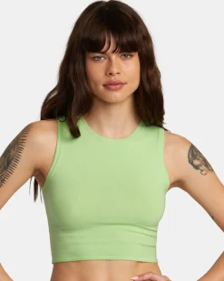 RVCA SELECTS SHIVER SWEATER TANK CREW NECK SWEATER Glow Clearance