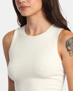 RVCA SELECTS SHIVER SWEATER TANK CREW NECK SWEATER Natural Best