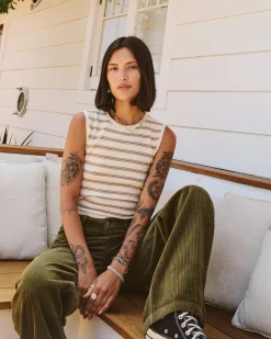 RVCA SELECTS SHIVER SWEATER TANK CREW NECK SWEATER Latte Online