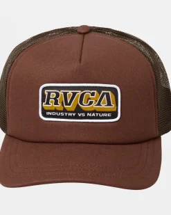 RVCA SERVICE TRUCKER HAT Chocolate New