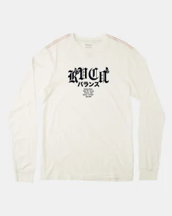 RVCA SHIBUYA STATION LONG SLEEVE TEE Antique White New