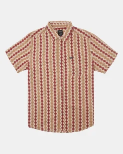RVCA SHIMA GAUZE SHORT SLEEVE SHIRT Cinnabar Online