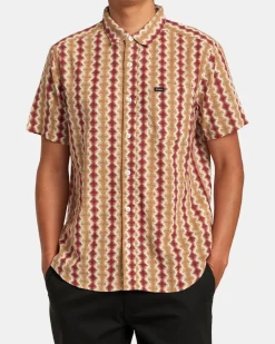RVCA SHIMA GAUZE SHORT SLEEVE SHIRT Cinnabar Online