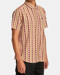 RVCA SHIMA GAUZE SHORT SLEEVE SHIRT Cinnabar Online