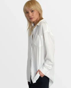 RVCA SHOWDOWN BUTTON UP TOP Whisper White Online