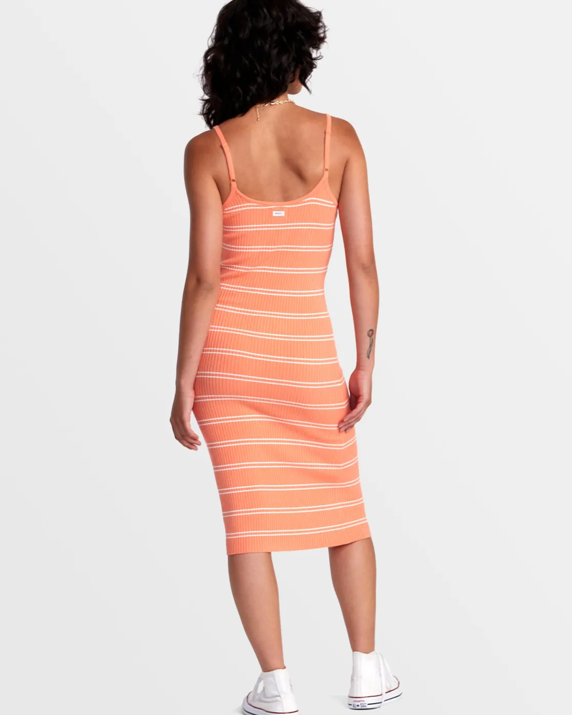 RVCA SILHOUETTE BODYCON MIDI DRESS Fusion Coral Online