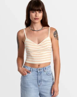 RVCA SILHOUETTE KNITTED TANK Latte