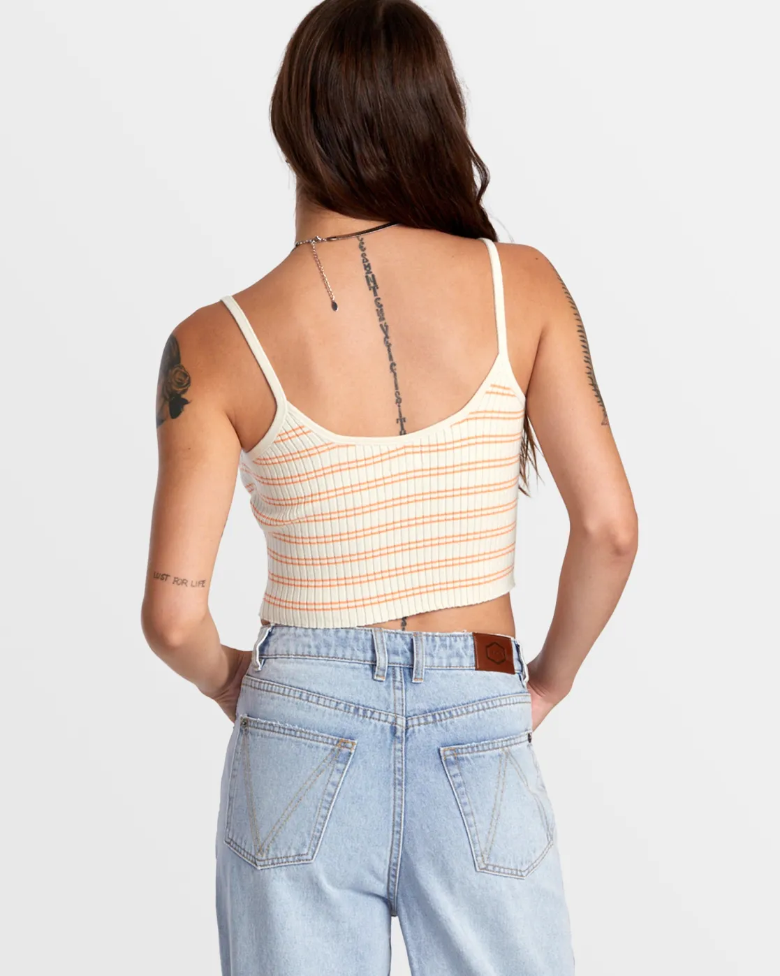 RVCA SILHOUETTE KNITTED TANK Latte