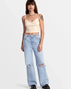 RVCA SILHOUETTE KNITTED TANK Latte