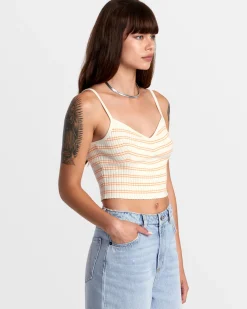 RVCA SILHOUETTE KNITTED TANK Latte