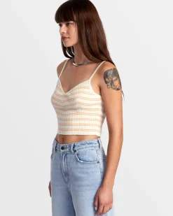 RVCA SILHOUETTE KNITTED TANK Latte